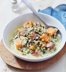 Süßkartoffel-Spinat-Eintopf