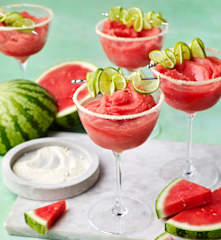 Bianca Mazur's watermelon and orange margarita