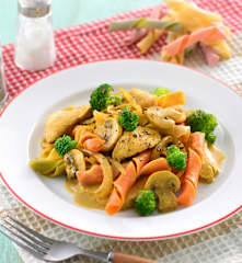 咖哩雞胸肉通心粉