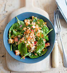Menu express - Taboulé de carottes et pommes aux noix de cajou