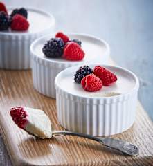 Lime Yogurt Berry Mousse