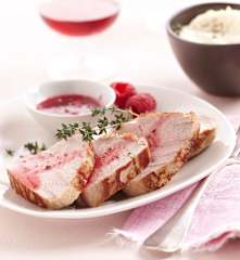 Filet mignon de veau à la framboise, mousseline de céleri rave.