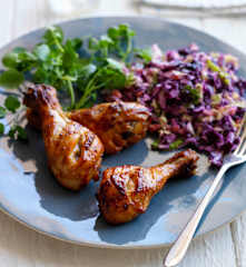 Fırında Tavuk Baget ve Coleslaw