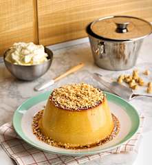 Flan de avellanas