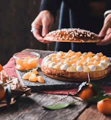 Tropézienne, fleur d'oranger et curd de clémentine