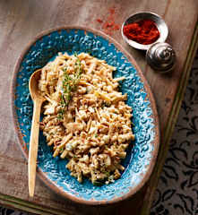 Walnuss-Schafskäse-Nudeln - Peynirli ve Cevizli Erişte