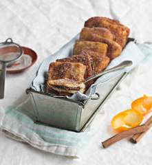 Bocaditos de torrija con corazón de chocolate