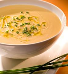 Crema de calabaza con queso azul