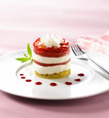 Entremets fraise façon mille-feuille