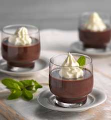 Bavaroises de chocolate con menta