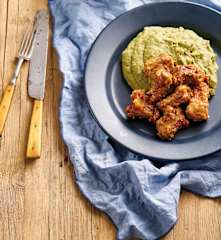 Puré de favas com entrecosto