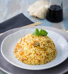 Arroz thai con setas