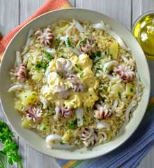 Insalata di riso con seppie e patate
