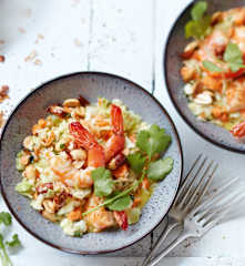 Salade thaïe aux crevettes