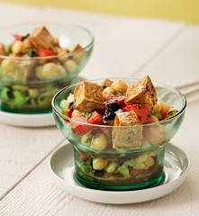 Ensalada de garbanzos con tofu