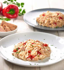 Risotto ai peperoni e tonno