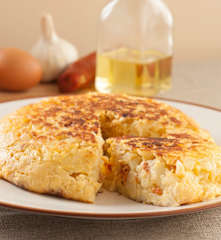Tortilla de patatas con chorizo