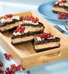 Torta di avena con ricotta e crema gianduia