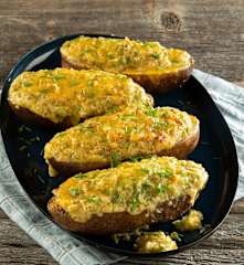 Broccoli and Cheddar Baked Potatoes