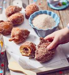 Quarkbällchen mit Nuss-Nougat-Kern