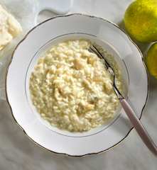 Pear and blue cheese risotto