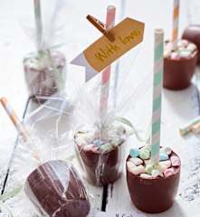 Hot chocolate on a stick
