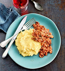 Veau bolognaise et polenta
