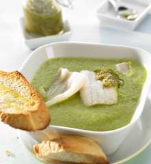 Crema di zucchine con filetti di sogliola