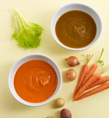 2 purés de legumes - puré base e introdução da alface