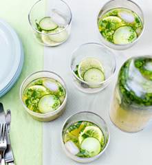 Cocktail concombre-citronnelle-citron vert