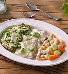 Pollo con leche de almendras
