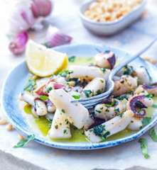 Seiche à l'ail et à la coriandre