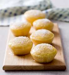 Lemon cupcakes with citrus syrup
