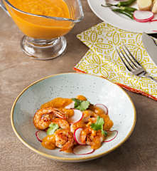 Langostinos tikka masala