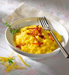 Risotto al limone e prosciutto crudo