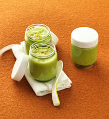 Velouté de petits pois aux crevettes - à partir de 12 mois