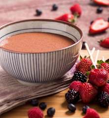 Fondue vegano de chocolate