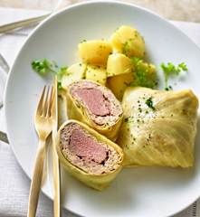 Reh im Weißkohlmantel