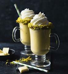 White chocolate pistachio shake