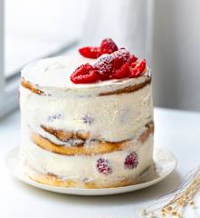Naked cake aux framboises