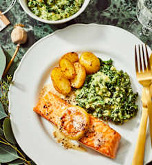 Rahmspinat mit Macadamia und Safran