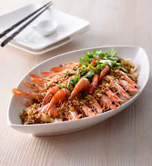 蒜容鮮蝦蒸粄條