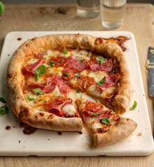 Stuffed Crust Salami Pizza