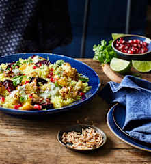 Winterpilaw mit Steckrüben und Blumenkohl