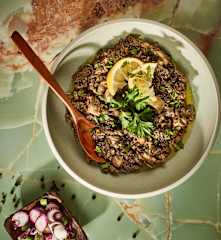 Houby s citrónovou šťávou