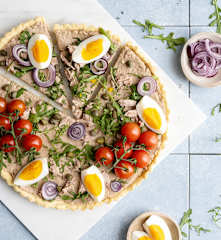 Tarte salée au thon, aux œufs et aux câpres