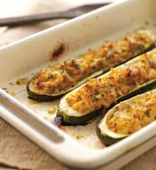 Curgetes recheadas com atum