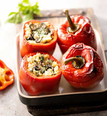 Rice and Parsley Stuffed Peppers