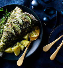 Dorada con salsa Bercy