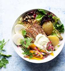 Bol de quinoa con ternera